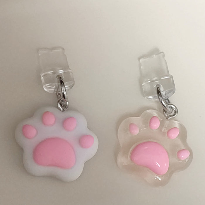 Wholesale Cute cat paw pendant for phone dust plug