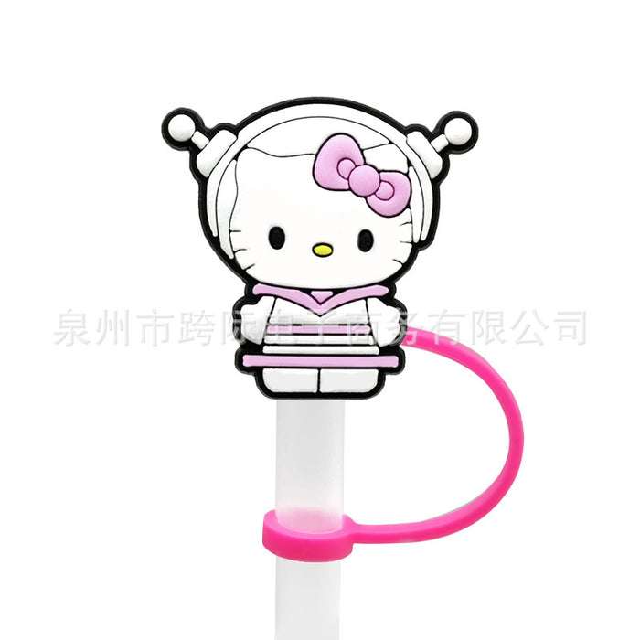 Wholesale 10pcs Silicone Cartoon Straw Cover JDC-SCR-KuaJ008