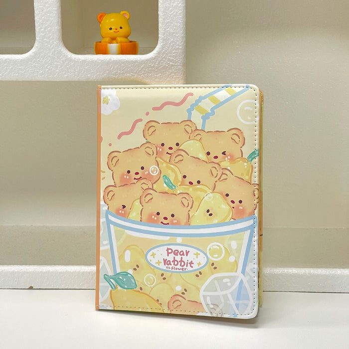 Wholesale Trendy Cartoon Bear A5 Journal with Faux Leather Cover Cute Kawaii Notebook