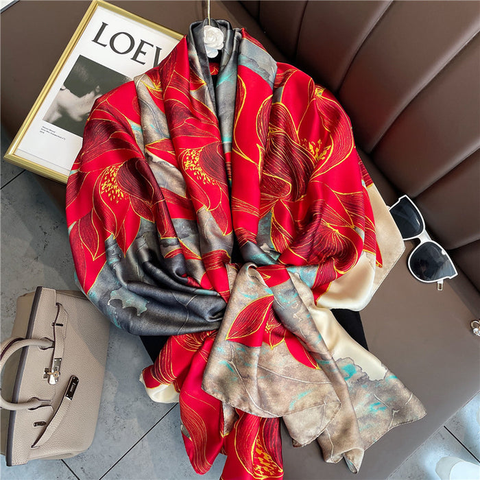 Wholesale Long Printed Silk Scarf JDC-SF-Xuanx005