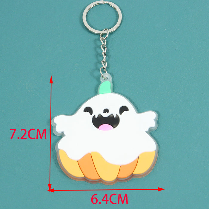 Wholesale Halloween Bat Ghost Silicone Keychain JDC-KC-ShengH008