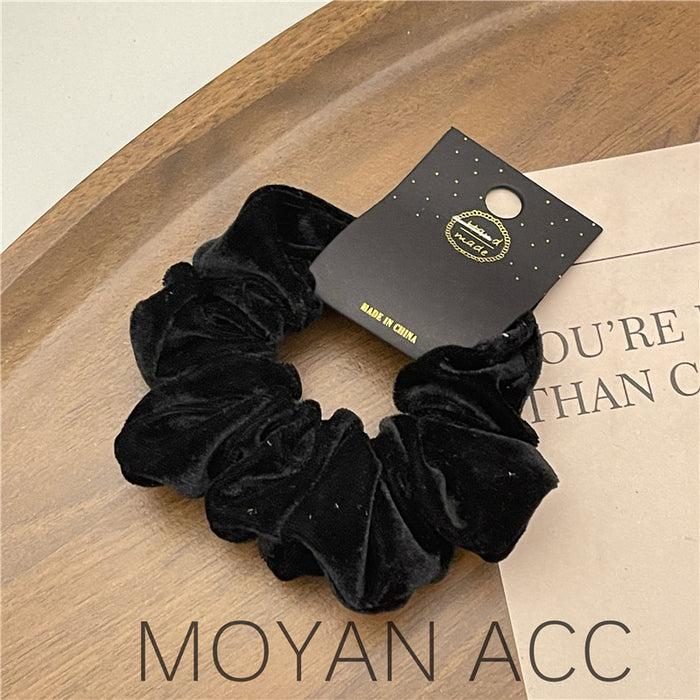Wholesale Bowel Hair Ring Black Rubber  Hair Accessories Cream Style Headwear