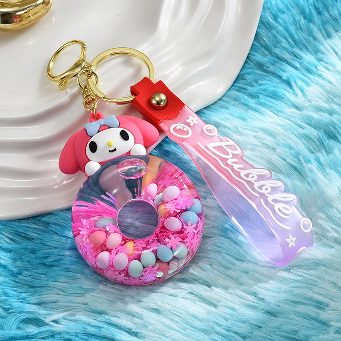 Wholesale Cartoon Quicksand Swim Ring Keychain