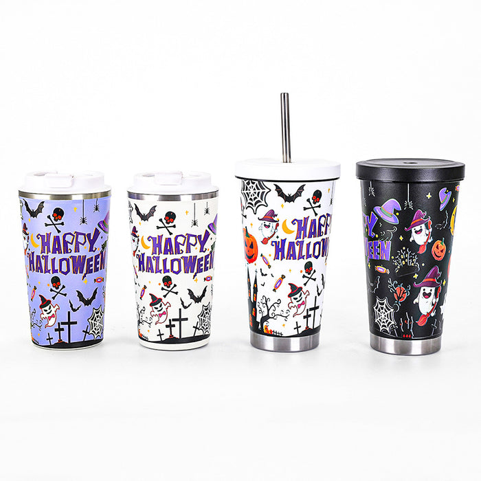Wholesale Stainless Steel Insulated Cup  Large-Capacity Car Cup Printed Double-Lid Beer Cup Customization