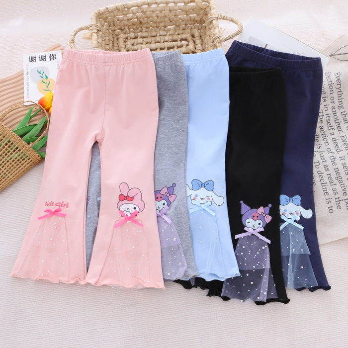 Wholesale Cotton Princess Cartoon Print Flare Pants JDC-BC-ShengY001