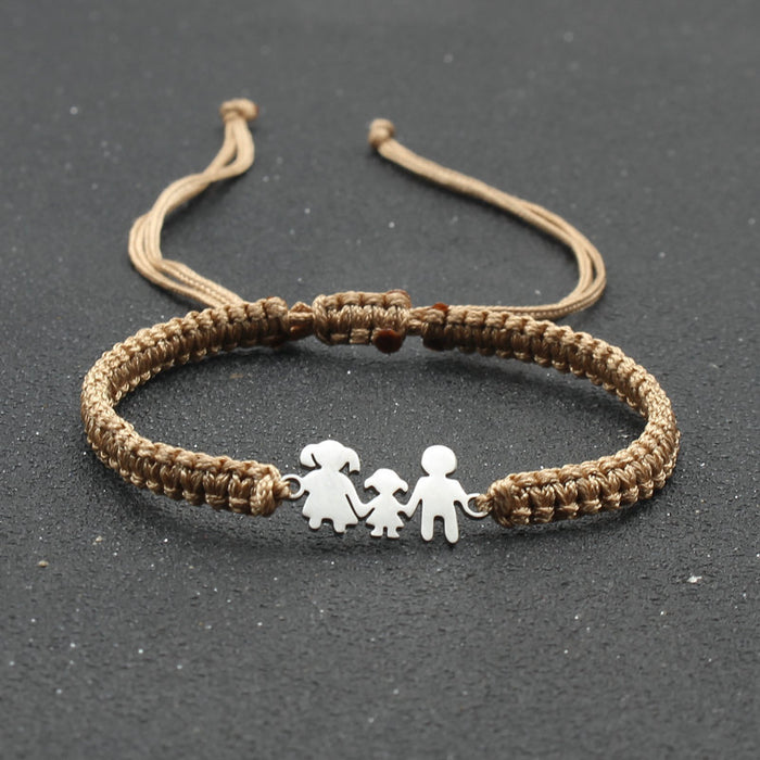 Wholesale Jewelry Stainless Steel Handmade Braided Adjustable Red Rope Bracelet Couple's Hand Rope