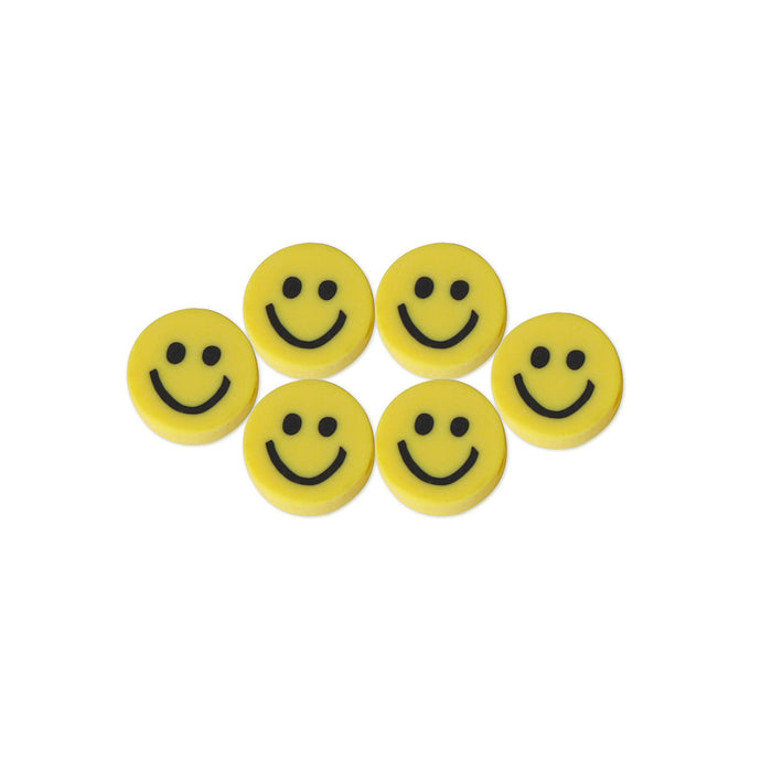 Wholesale 100PCS Polymer Clay Yellow Smiley Face Loose Beads JDC-BDS-LiuXia012