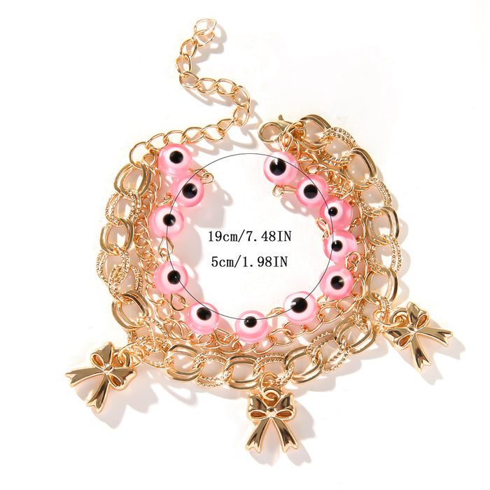 Wholesale Multi-layer Eye Bow Pendant Metal Bracelet JDC-BT-ShiY009