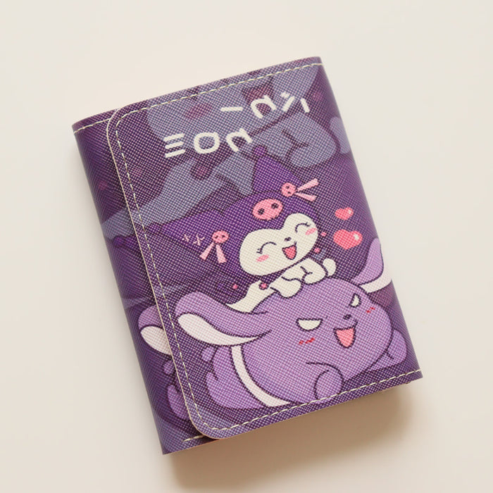 Wholesale PU Cartoon Cute Kuromi Tri-fold Wallets JDC-WT-Jumei010