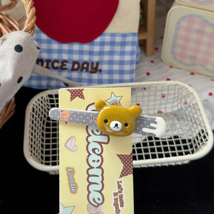 Wholesale Cute Bear Dot Duckbill Hair Clip Trendy Hair Accessory For Everyday And Boutique Resale