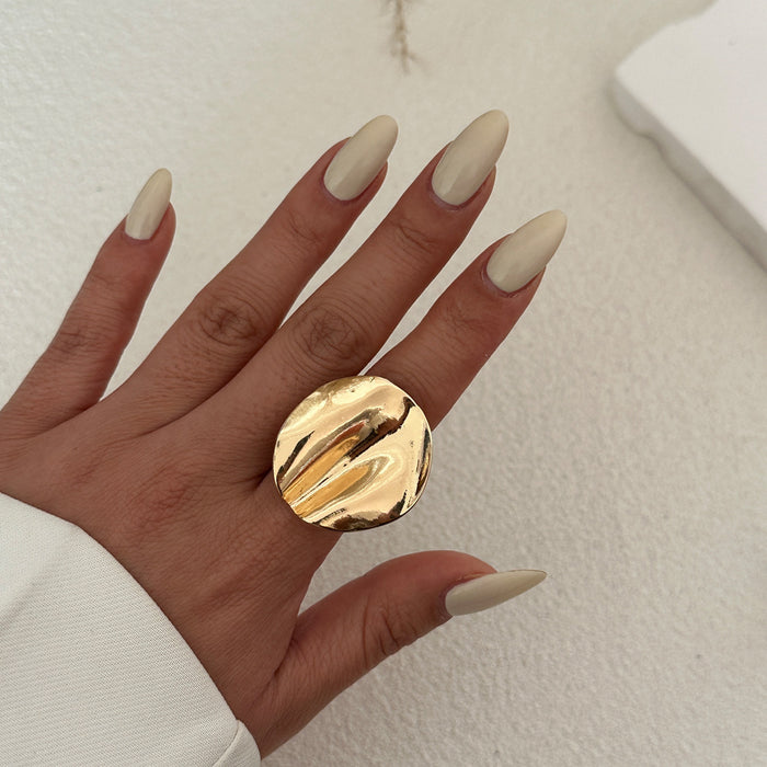 Wholesale Personalized irregular metal ring set, niche high-end flower joint ring accessory