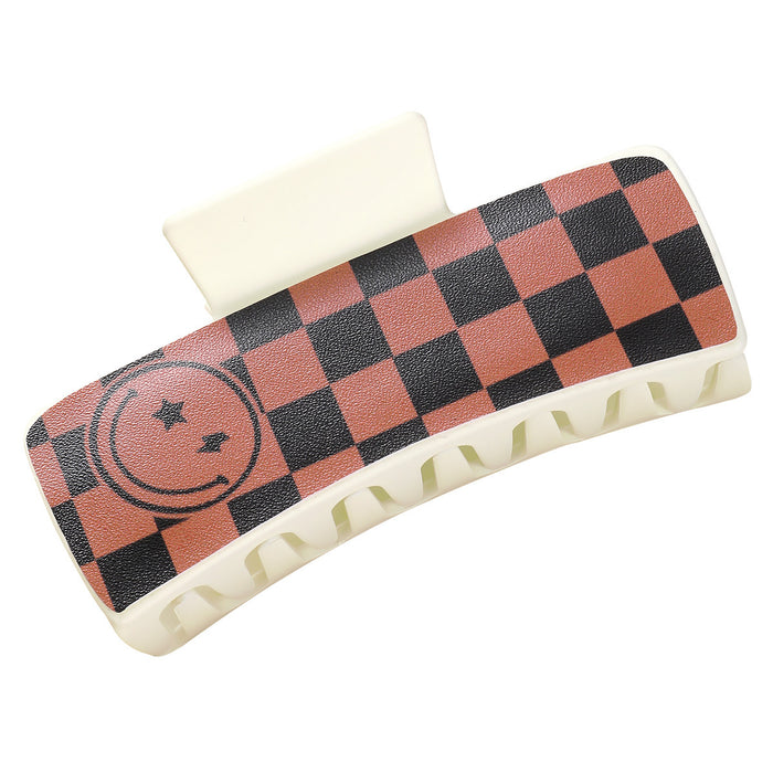 Wholesale red black chessboard square Hair Clips