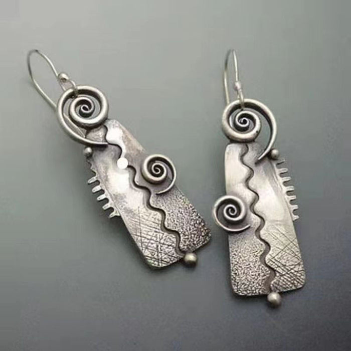 Wholesale Geometric Spiral Statement Earrings