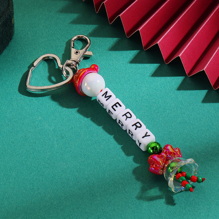Wholesale Christmas-themed woven rope keychain bag charm