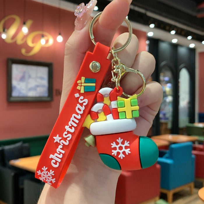 Wholesale Cartoon Cute Christmas Snowman Keychain