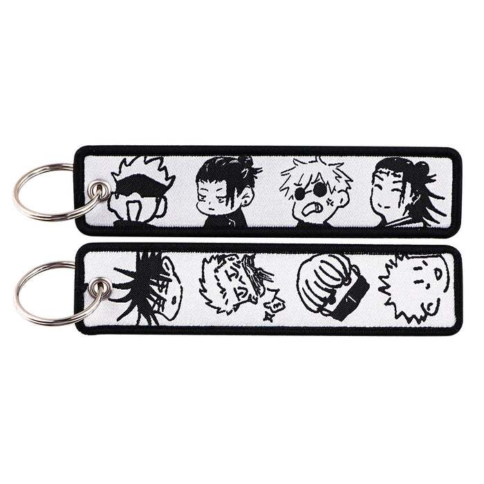 Wholesale  Woven Label Keychain Lanyard Office Id Badge Woven Fabric Accessory Pendant