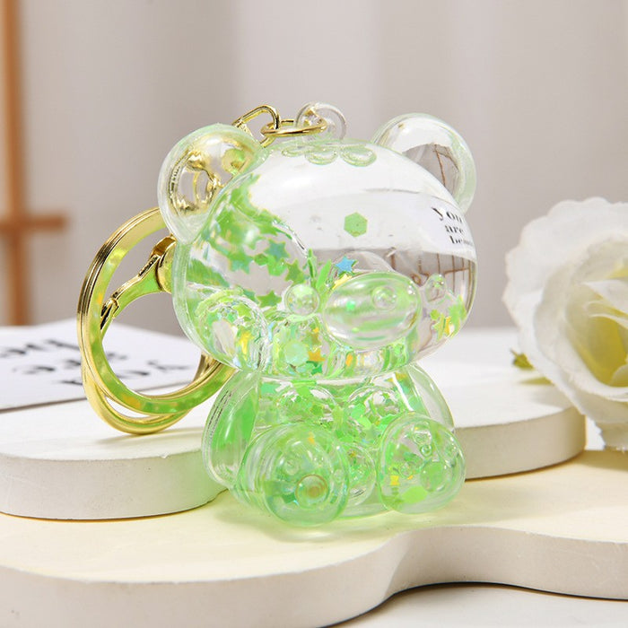 Wholesale Acrylic oil-filled pendant,  glow-in-the-dark iceberg cup keychain