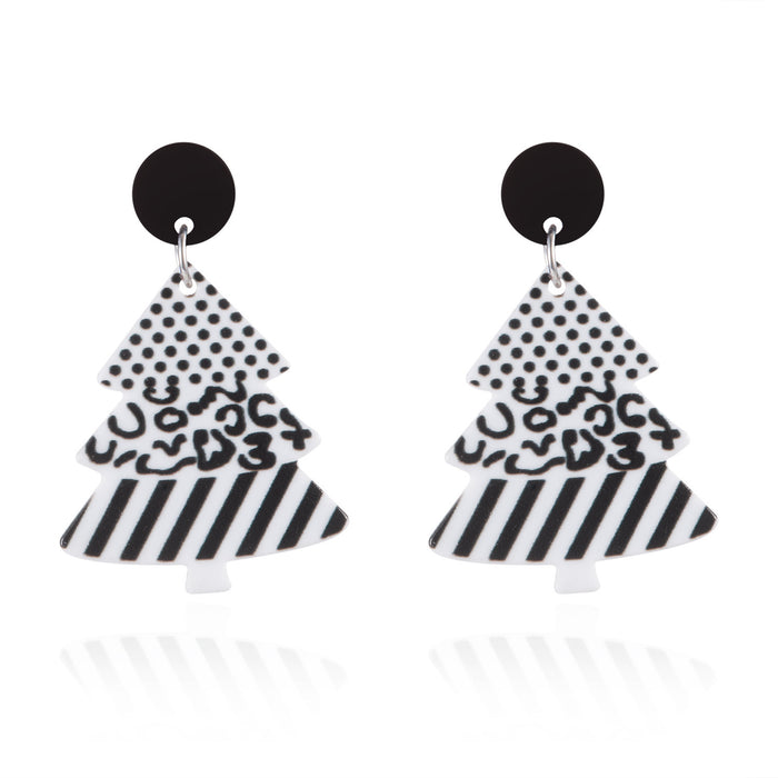 Wholesale Christmas lights gingerbread man cane Christmas tree acrylic earrings