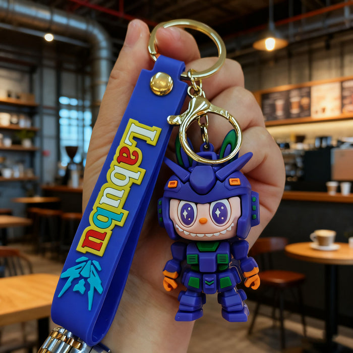 Wholesale Cute buck-toothed cartoon mecha keychains