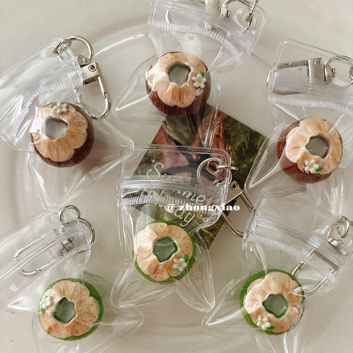 Wholesale Summer Nut Resin Keychain Pendant Fashion Accessory Gift