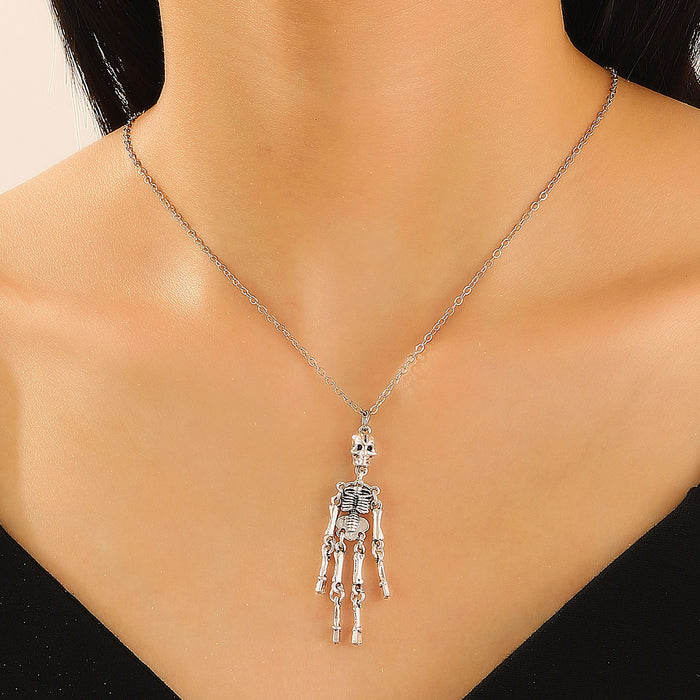 Wholesale Skull Pendant Necklace Alloy  Clavicle Chain Halloween Necklace Chain