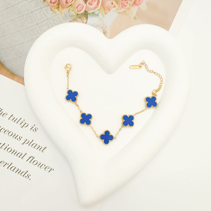 Wholesale Stainless steel clover bracelet, titanium steel high-end decorative accessory