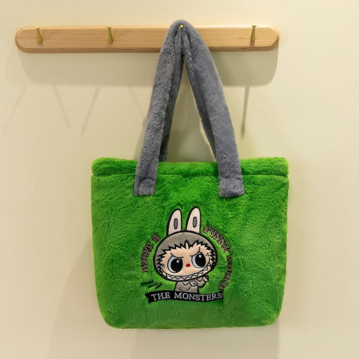 Wholesale Large Capacity Cartoon Plush Velvet Shoulder Bag