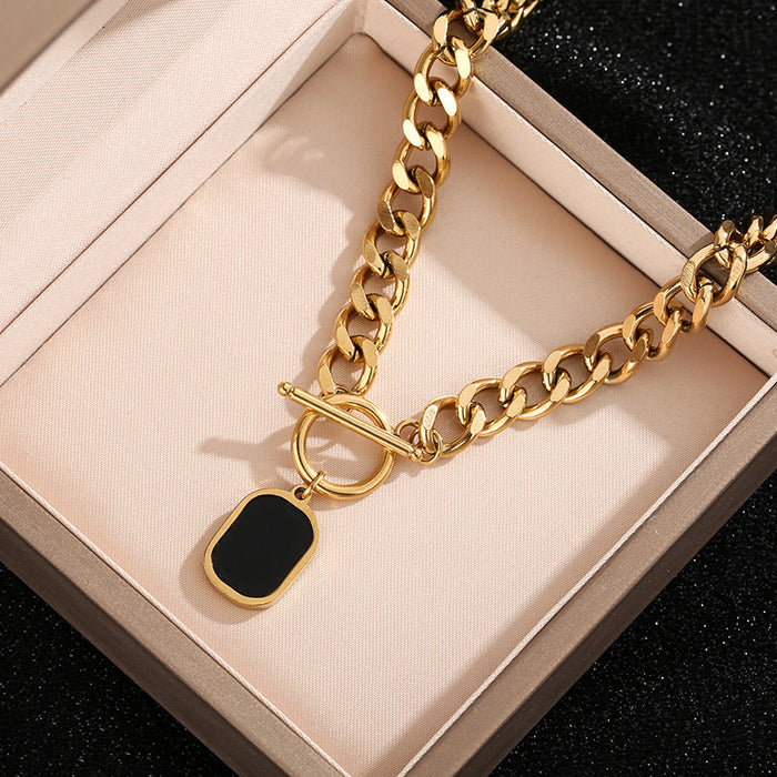 Wholesale High-grade ing Chain Imitation White Mother Pendant Necklace