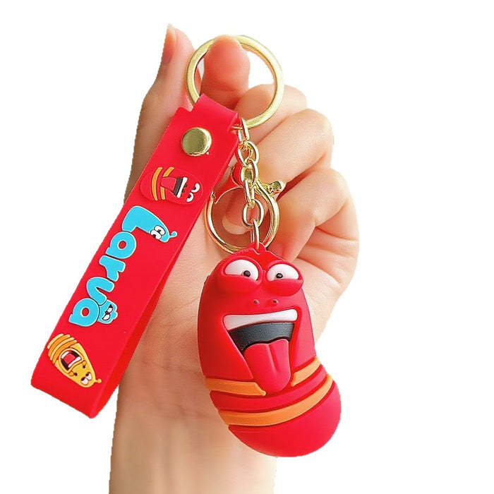 Wholesale Funny Bug Silicone Keychain Decorative Bag Charm for Car Keys Gift MOQ≥2