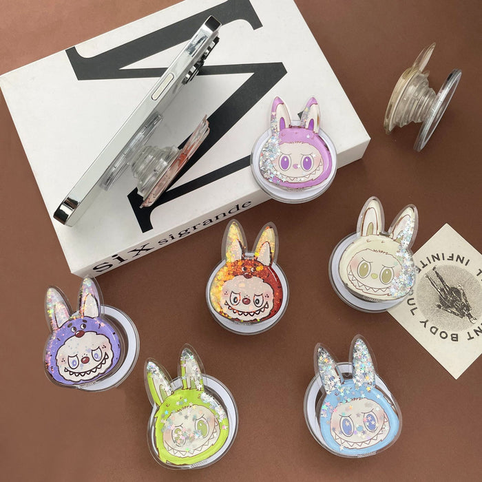 Wholesale Creative Flowing Sand Soft Pack Cartoon Phone Stand