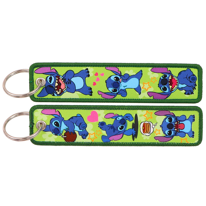 Wholesale  Cartoon Weaving Mark Keychain Fabric Key Accessories