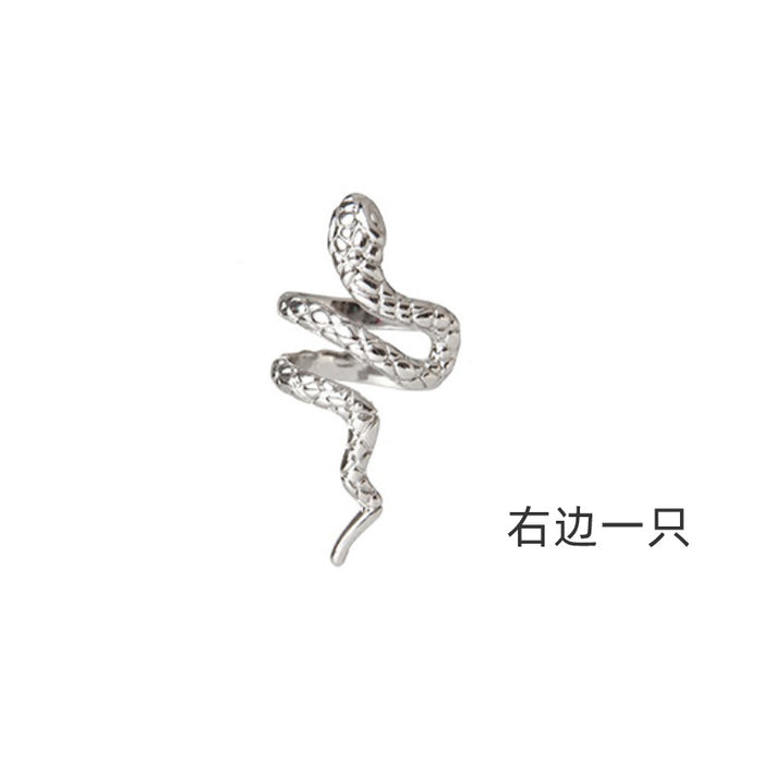 Wholesale Serpentine earrings, small snake earrings, ear bone clip, zircon snake head, ear clasp, no ear hole, ear clip