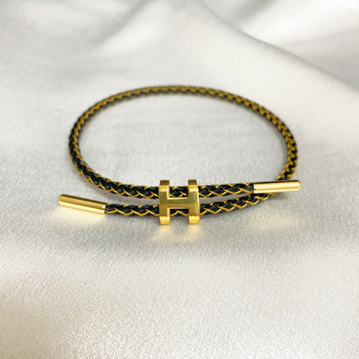Wholesale I-Shaped Buckle Steel Wire Bracelet H Buckle Adjustable Titanium Steel Bracelet