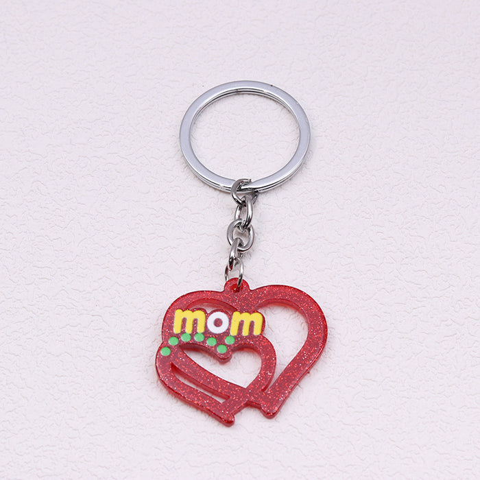 Wholesale Mother's Day Acrylic Printed Keychain JDC-KC-Duai001