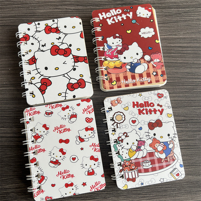 Wholesale 4 Sets of A7 Small Coil Cartoon Paper Notebook JDC-NK-YYC004