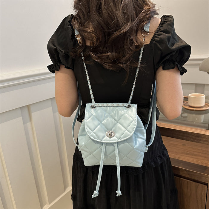 Wholesale Leisure chain hand-held small backpack, new stylish and personalized single shoulder diagonal cross backpack