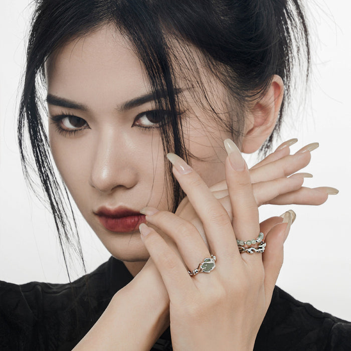 Wholesale Bamboo Ring Female Design S925 Sterling Silver Bamboo