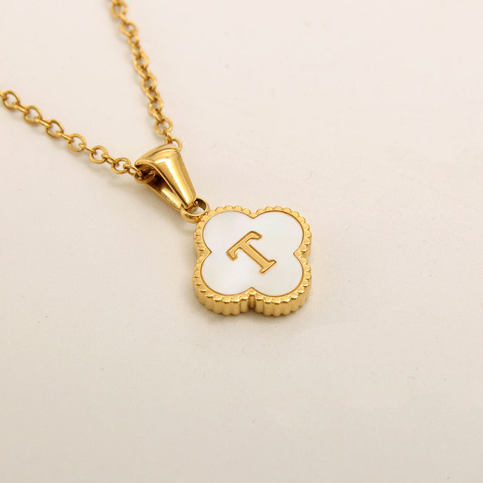 Wholesale Copper Gold Plated Letter Necklace JDC-NE-BaiTian002