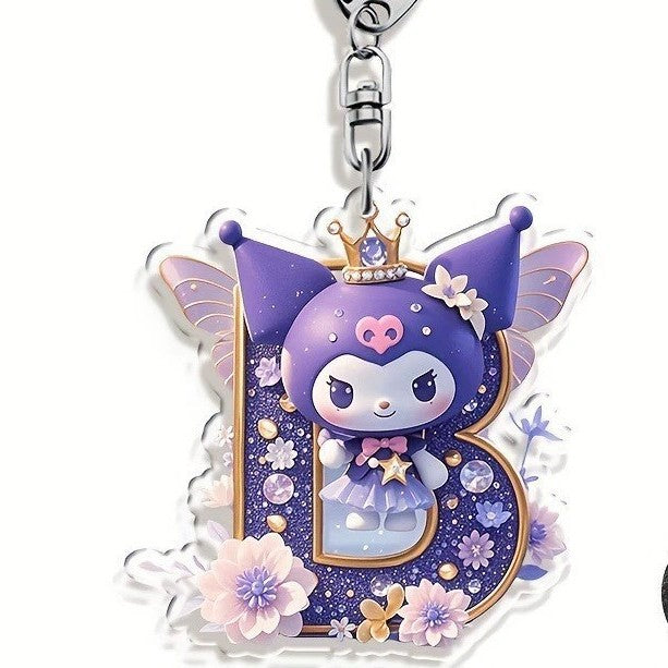 Wholesale Acrylic 26 Letter Alphabet Keychain Set Cute Cartoon Design MOQ≥2