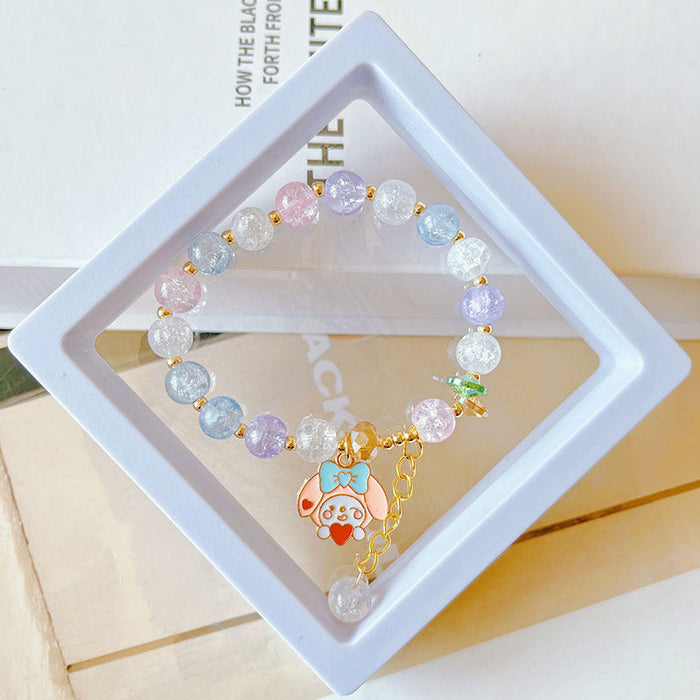 Wholesale glass colorful fireworks cartoon bracelets JDC-BT-JinXi002