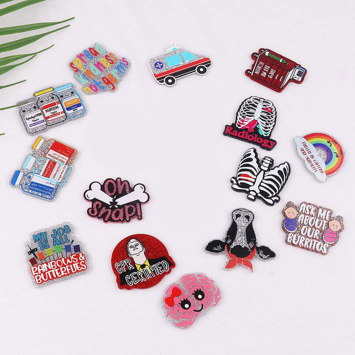 Wholesale Cartoon Organ Beverage Bottle Acrylic Pin DIY Patch Accessories JDC-FK-OuYie014