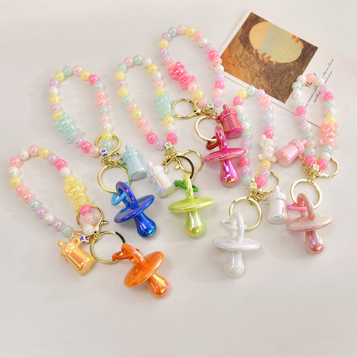 Wholesale DIY Cartoon Character Colorful Ballpoint Pen Keychain