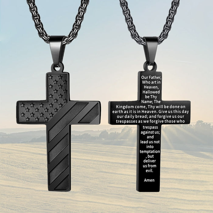 Wholesale Cross necklace stainless steel chain pendant