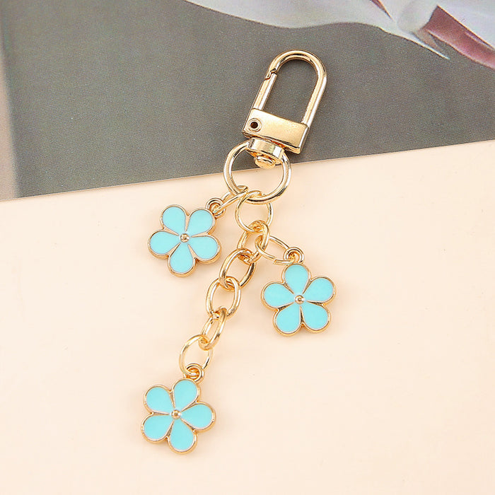 Wholesale flower keychain creative bag pendant for girlfriends fresh small gifts
