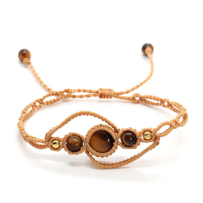 Wholesale Handmade Woven Adjustable Crystal Stone Beaded Bracelet Trendy Ethnic Amethyst Jewelry Accessory For Women Boutique Resale