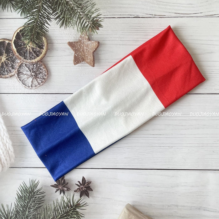 Wholesale Trendy Football Fan Headf Polyester Print Sweat-Absorbing Headband