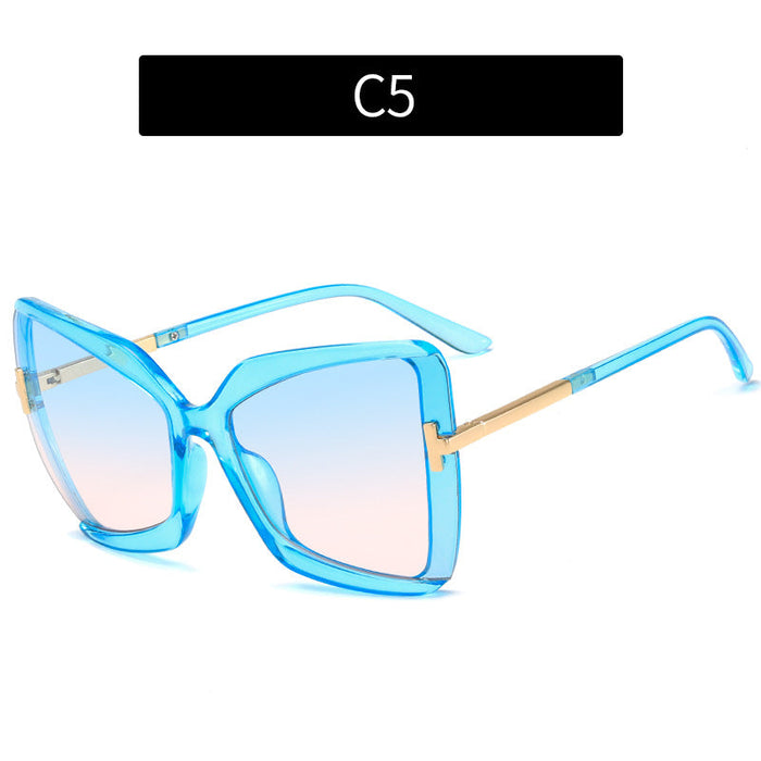 Wholesale Large Frame Butterfly Frame T-shaped PC Sunglasses JDC-SG-XIa062