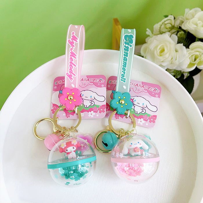 Wholesale Acrylic Cartoon Cherry Blossom Ball Keychain JDC-KC-YanG017