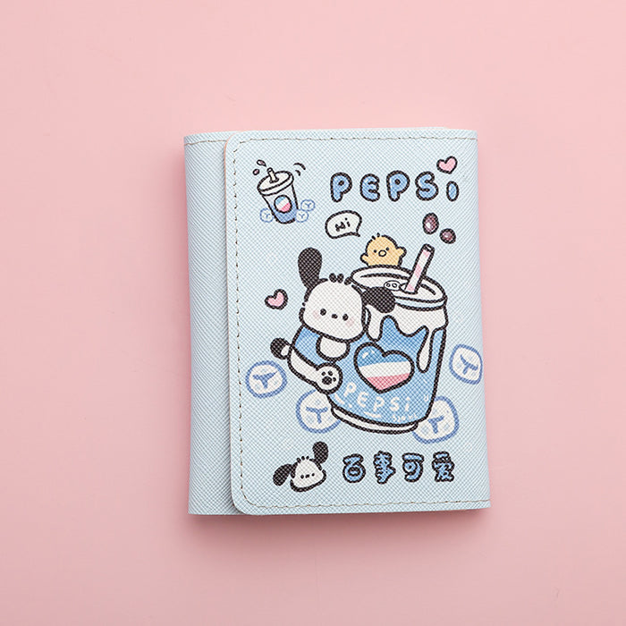 Wholesale Anime Cartoon PU Tri-fold Wallet with Multiple Card Slots Unisex Resale Ready