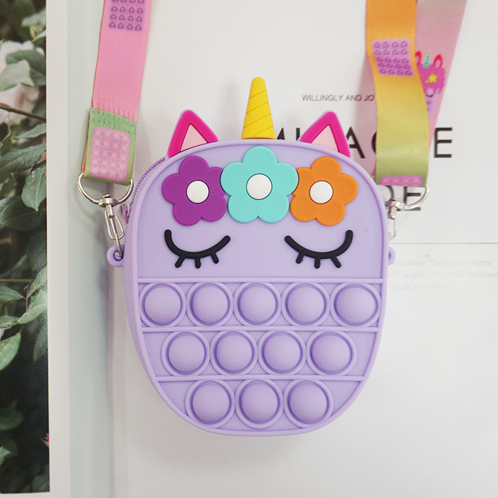 Wholesale Silicone coin purse cartoon bag  Mini Card bag
